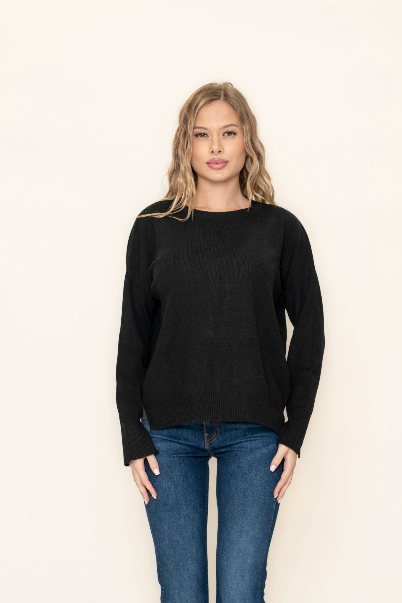 pull scollo con orlo VICOLO 22052s