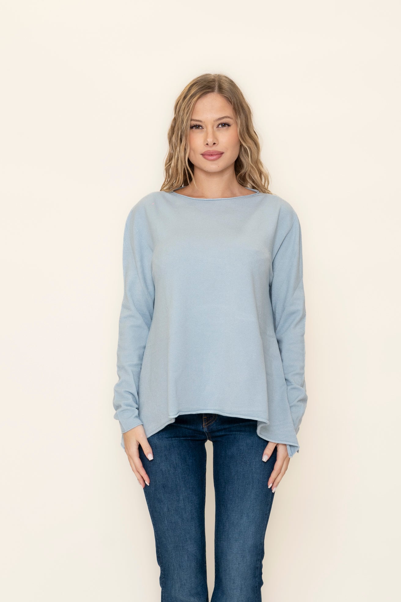 pull scollo con orlo VICOLO 22052s