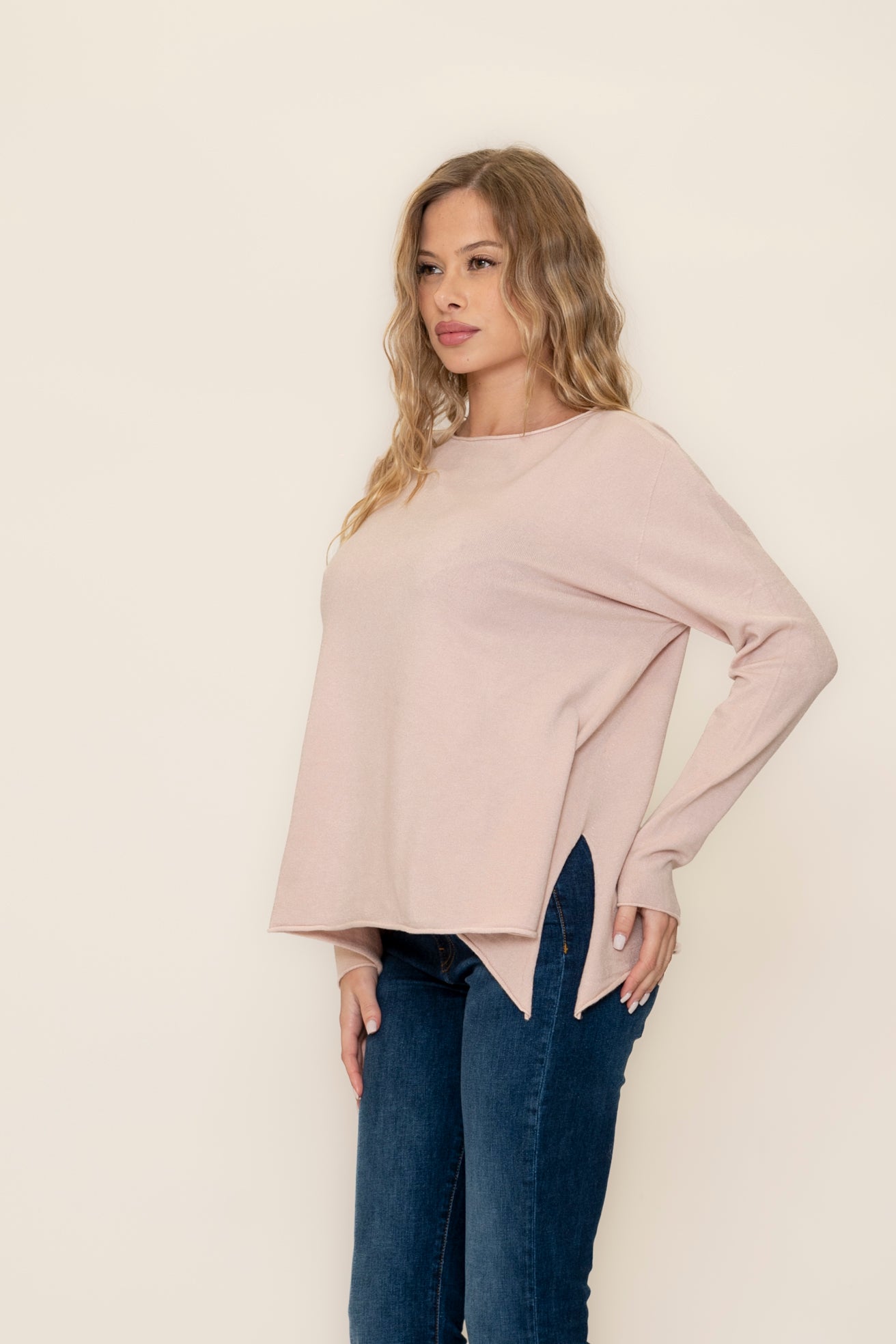 pull scollo con orlo VICOLO 22052s